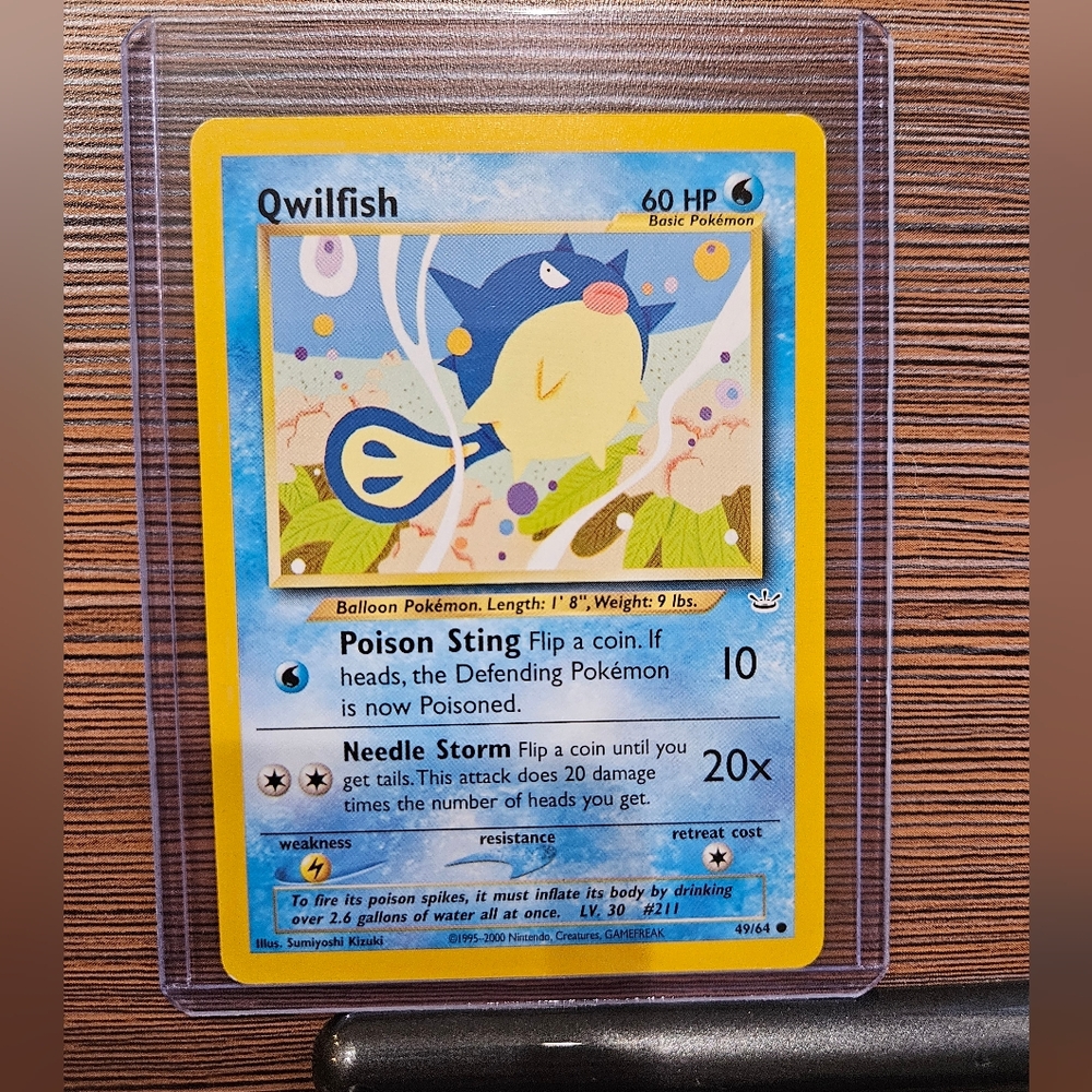 Qwilfish 49/64 Neo Revelation Pokemon Card